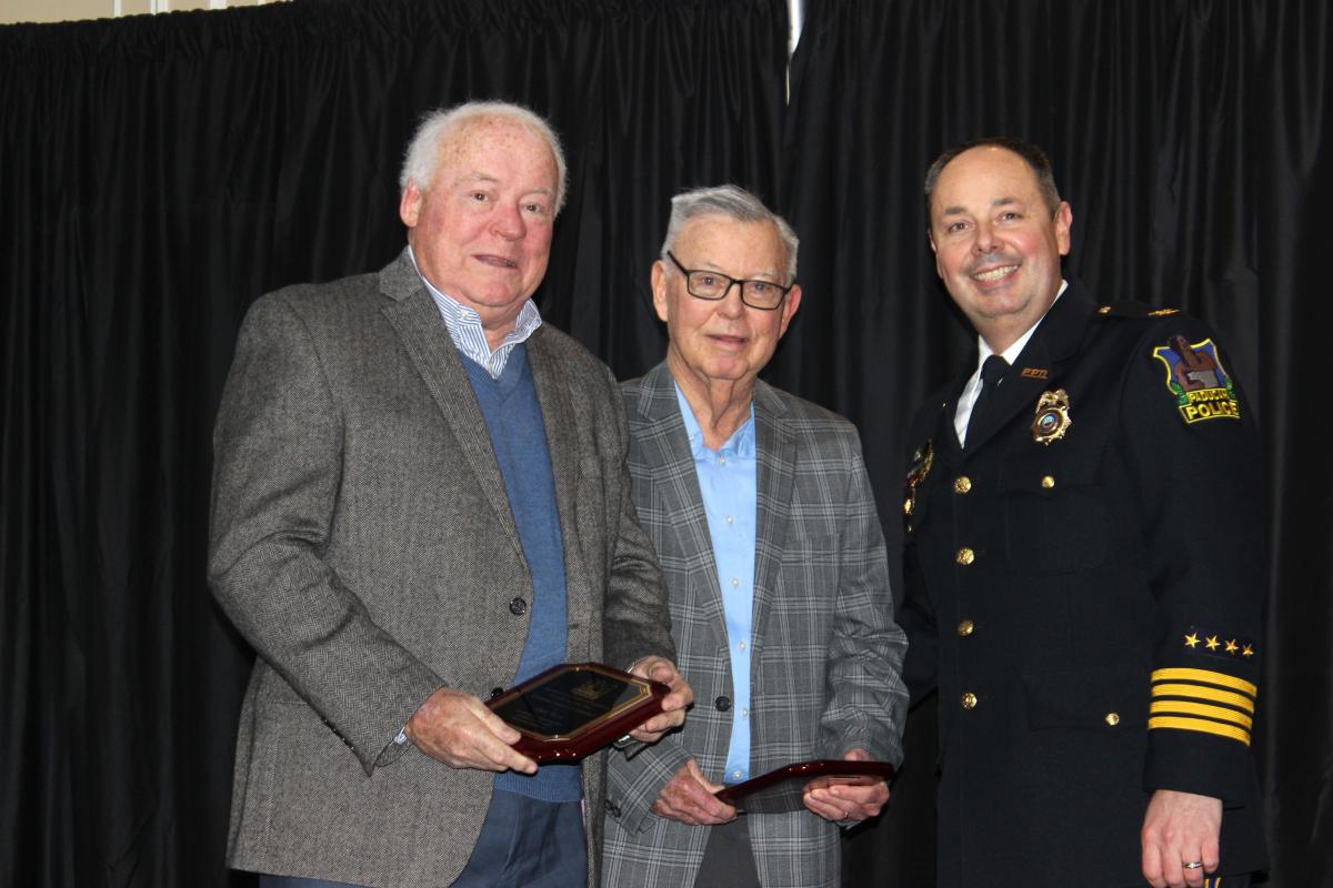 Dan Key, Joe Pat Oakley, and Chief Brian Laird