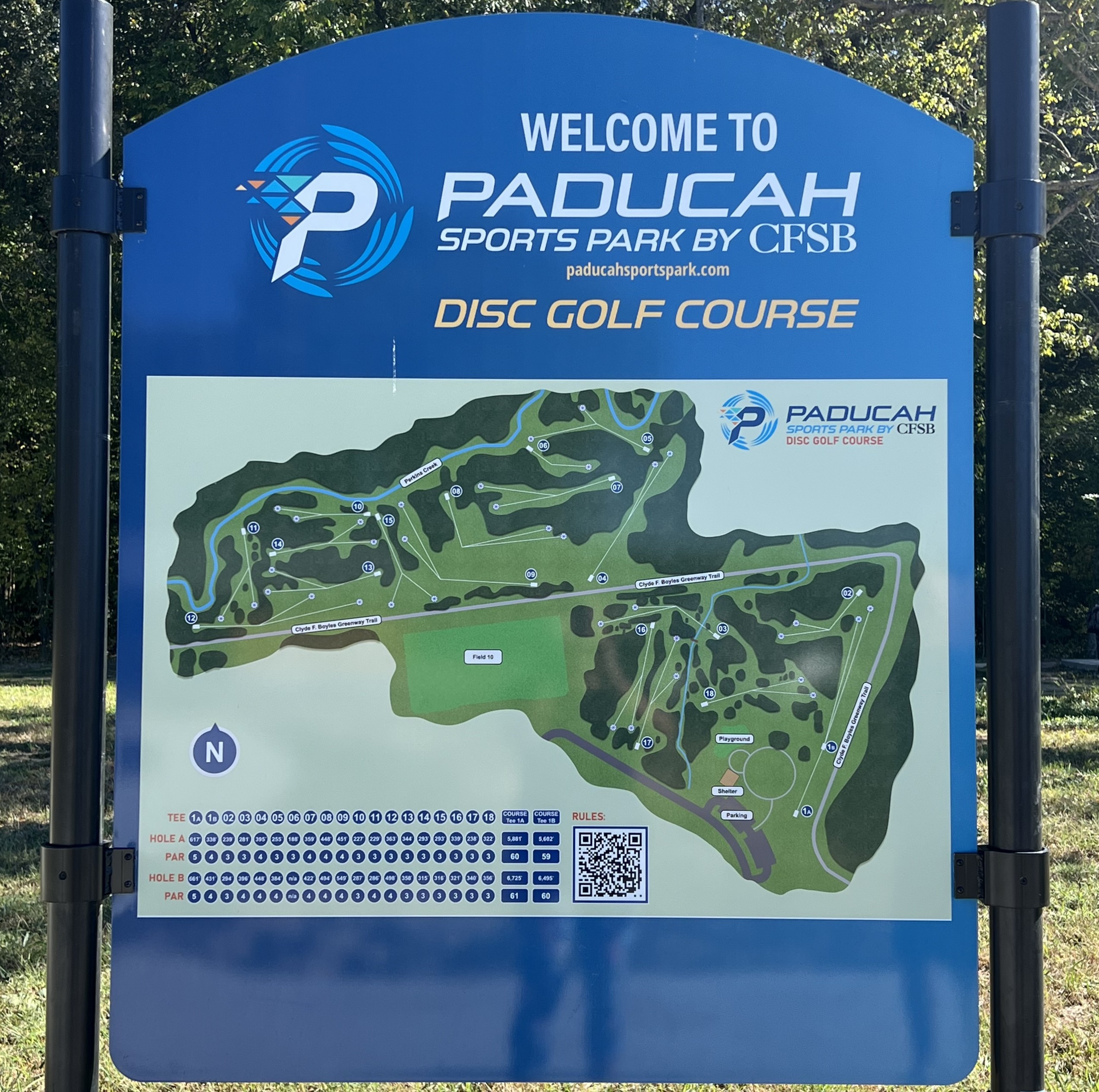 disc golf course map